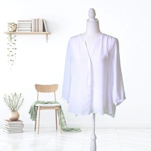 NYDJ White Button Down Blouse | NWOT